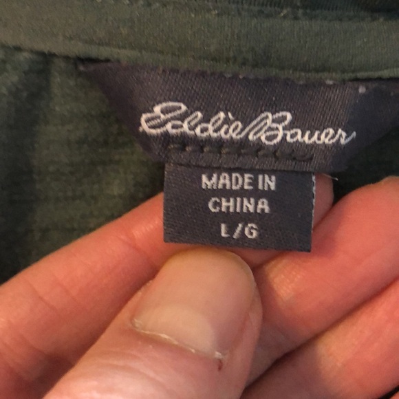 2/$10 Eddie Bauer 1/4 zip sage green - Picture 3 of 7